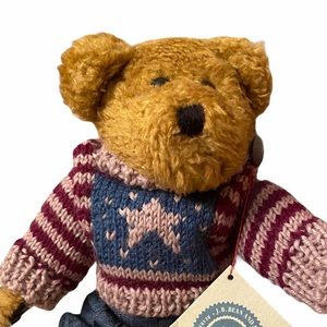 BOYDS BEAR “TEDDY” RETIRED STARS & STRIPES SWEATER